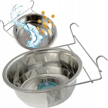 Miska pro psa Jedna kovová miska Panama Pet stříbrná 2,8 l