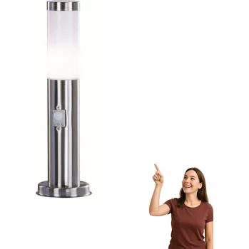 Venkovní osvětlení Osvětlovací sloupek kulatý Globo E27 45 cm stříbrný