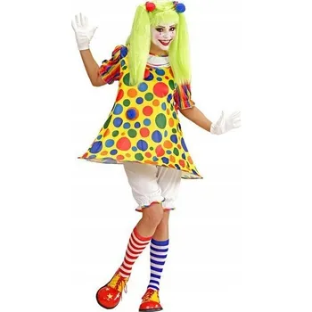 Karnevalový kostým Kostým paní klaun puntíky barevný S