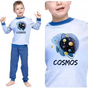 Chlapecké pyžamo CHLAPECKÉ BAVLNĚNÉ DVOJDÍLNÉ PYŽAMO PRO MIMINKA, TEPLÉ, DLOUHÝ RUKÁV, VELIKOST 80