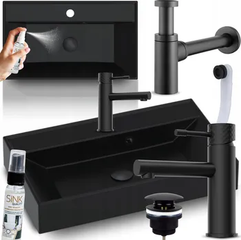 Umyvadlo Umyvadlo na desku obdélníkové Sink Quality NADIA60 60 cm černé