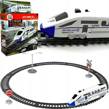 Vláček a vláčkodráha VLÁČKODRÁHA ELEKTRICKÝ VLAK 135 CM KOLEJE ZNAČKY EXPRESS SVĚTLA