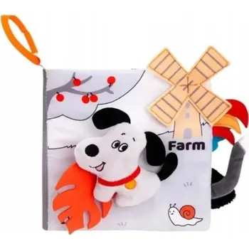 Senzorická Knížka Pejsek Farma pro miminka 0+ Montessori s kousátkem