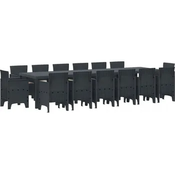 Zahradní nábytek Zahradní nábytek z umělého ratanu vidaXL, šedý, 6 ks