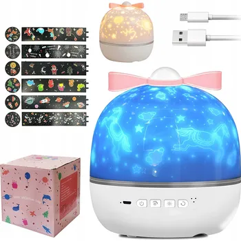 Noční světlo PROJEKTOR NOČNÍ OBLOHY NEBE NOČNÍ LAMPA PRO DĚTI DÁREK PRO DĚTI 1200 mAh