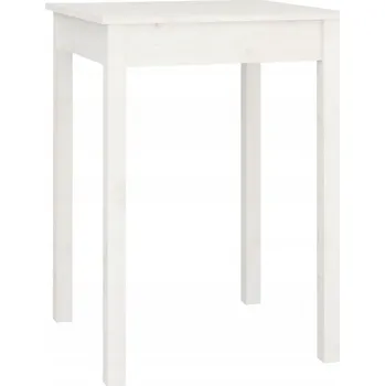 Konferenční stolek Dřevěný borový stolek bílý 55 x 55 x 75 cm