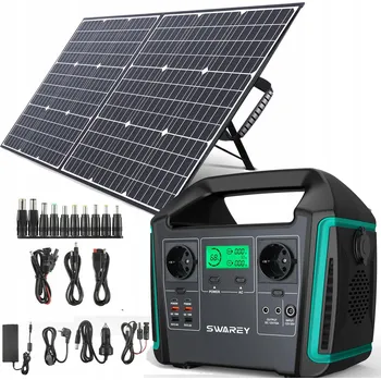 Powerbanka Powerbanka se solárním panelem Swarey S1000 +S200 201600 mAh 1000 W