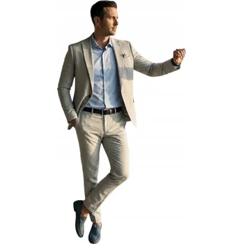 Pánský oblek Pánský dvoudílný oblek šedý-popelavý DJG05 - 50