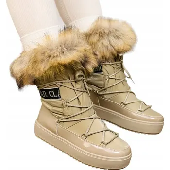 Dámská zimní obuv SVĚTLE HNĚDÉ DÁMSKÉ SNĚHULE GOMLLO 38
