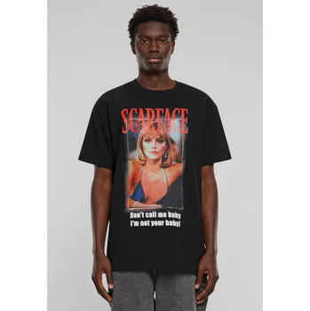 Pánské oblečení Pánské tričko Scarface Don't call me baby Heavy Oversize - černé Mister Tee černá 2966619