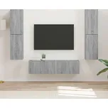 vidaXL Sestava TV skříněk 6 pcs Šedá Sonoma kompozitní dřevo [3409129]