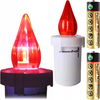 Svíčka Vložka do do hřbitovních svíček Svíčka na baterie LED svíčka 12,5 cm bílá EFEKT PLAMENE