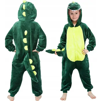 Karnevalový kostým DINOSAURUS PYŽAMO KIGURUMI DINO DRAK DĚTSKÝ KOSTÝM OVERAL 105-110