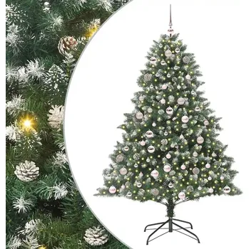 Vánoční stromek Umělý vánoční stromek se stojanem Zelený 180 cm PVC, plast a ocel