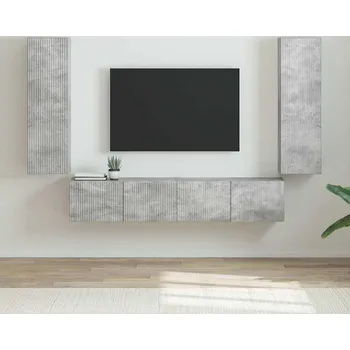 Obývací stěna vidaXL TV wall cabinet 2 pcs Beton 30 x 31 x 100 cm kompozitní dřevo [892316]