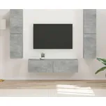 vidaXL Sestava TV skříněk 6 pcs Betonově šedá kompozitní dřevo [3409126]