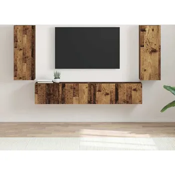 Obývací stěna vidaXL TV wall cabinet Nástěnný 2 pcs Staré dřevo 30 x 31 x 80 cm [892306]