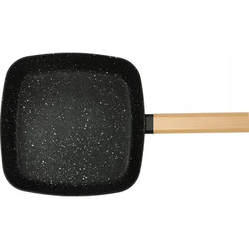 Pánev Čtvercová pánev na vejce a lívance 18 cm s nepřilnavým povrchem, šedá