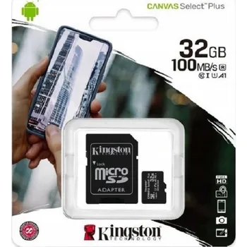 Paměťová karta Kingston PAMĚŤOVÁ KARTA 32GB MICRO SD TŘÍDY 10 + ADAPTÉR