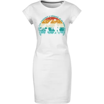 Dámské šaty Bavlněné letní šaty Čas v přírodě Velikost: XL, Barva: Bílá