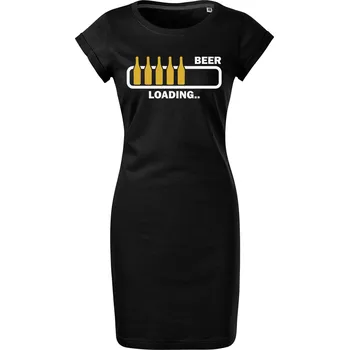 Dámské šaty Bavlněné letní šaty Beer loading Velikost: L, Barva: Černá
