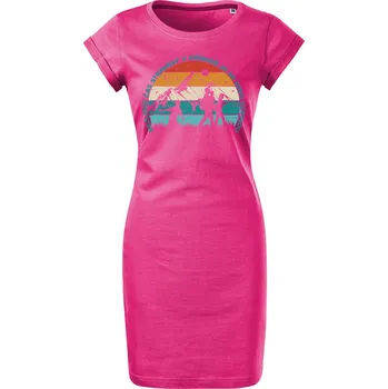 Dámské šaty Bavlněné letní šaty Čas v přírodě Velikost: XL, Barva: Purpurová