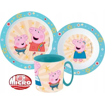Sada nádobí Peppa Pig Kindness z mikroplastu s hrnkem 350 ml