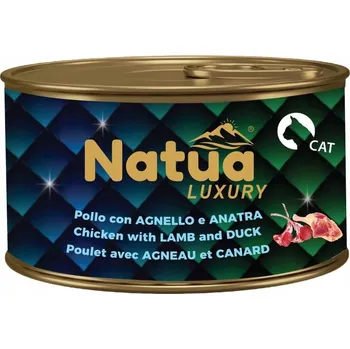 Krmivo pro kočku NATUA kot Luxury kuře s jehněčím a kachnou v želé 85g