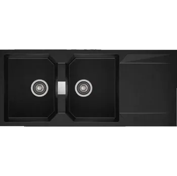 Granitový dřez Granitový dřez dvoudílný ZEUS černý