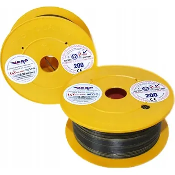 elektrický kabel Kabel LGY/H05V-K 0,35 mm2 200 m Černo-šedý
