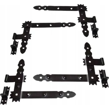 pant ÚHLOVÝ ZÁVĚS 300mm sada 4 ks GARÁŽOVÝ pro DEKORATIVNÍ DVEŘE ČERNÝ pro BRÁNU