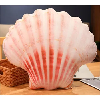 plyšák LEAN Toys Plyšový polštář Mušle 50 x 40 cm, meruňková