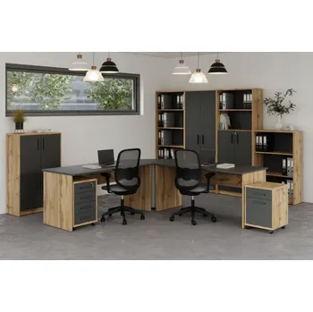 Kancelářská sestava Kancelářská sestava NEJBY GIANNI 6, dub wotan/antracit