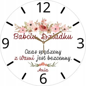 Hodiny Nástěnné Hodiny Dárek pro Prarodiče Čas s Vámi je K Nezlacení 35 cm