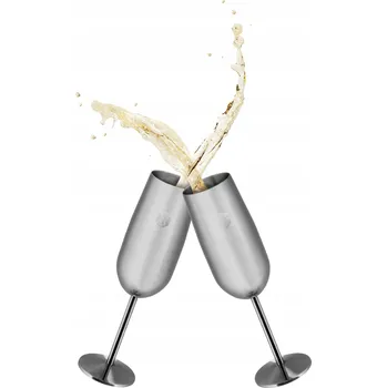 Sklenice Berlinger Haus STEEL Skleničky na šampaňské šedé 2 60 Ml 2 ks