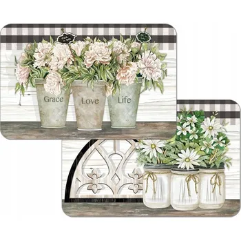 prostírání Obdélníková podložka plast prostírání 28 x 43 cm