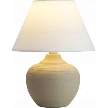 Lampička Stolní lampa noční béžová s bílým stínidlem do obýváku ložnice Rabalux