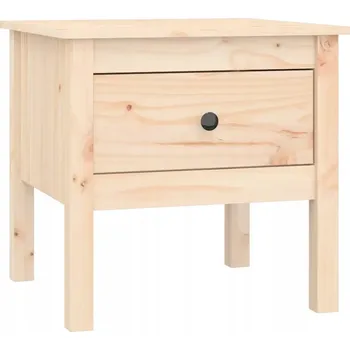 Konferenční stolek Stolek z Masivního Borovicového Dřeva se Zásuvkou 50x50x49 cm