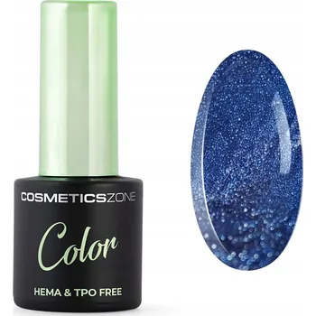 Přípravek na nehty Hypoalergenní metalický hybridní lak na nehty tmavě modrý 7ml A014