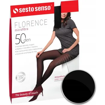 Dámské punčochy Punčocháče hladké Sesto Senso Florence 50den černé, velikost 4