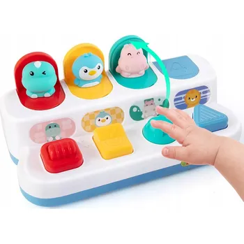 Hračka pro nejmenší Vyskakující Zvířátka Interaktivní Dětská HRAČKA DOVEDNOSTNÍ HRA Pop-Up