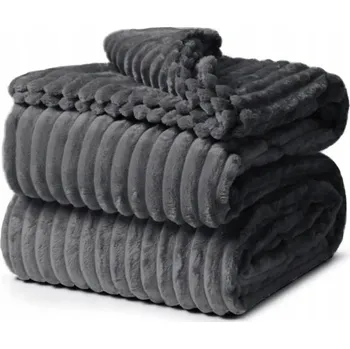 Prostěradlo Deka BestLowCost polyester 160 cm x 200 cm šedá