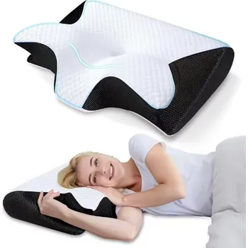 Polštář ORTOPEDICKÝ POLŠTÁŘ ERGONOMICKÝ Z PAMĚŤOVÉ PĚNY, PROFILOVANÝ POD KRK A ŠÍJI