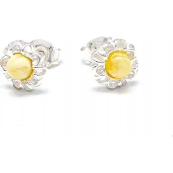 Náušnice STŘÍBRNÉ NÁUŠNICE S JANTAROM