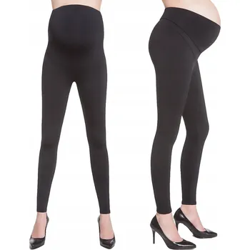 Dámské legíny Bas Bleu těhotenské legíny dlouhé polyester černé velikost M