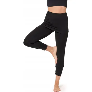 Dámské legíny Jógové kalhoty 3/4 se sukýnkou legíny dámské BLV50-276 Černé L