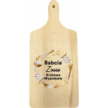 Kuchyňské prkénko Dřevěné prkénko Dárek pro babičku Babička Zosia Královna pečení