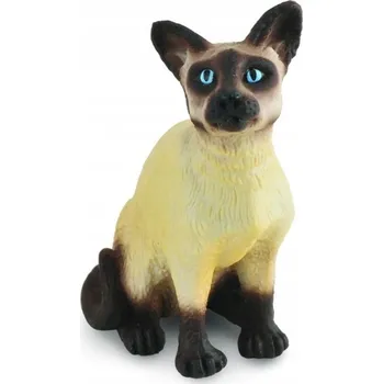 Figurka Sedící siamská kočka S
