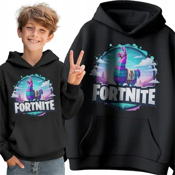 Chlapecká mikina MIKINA FORTNITE LAMA DĚTSKÁ S KAPUCÍ TEPLÁ