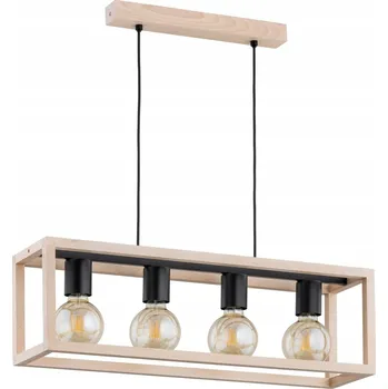 Stropní svítidlo PAKO 4xE27 dřevo Alfa 63143